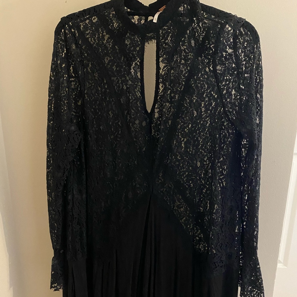 Free people black lace dress